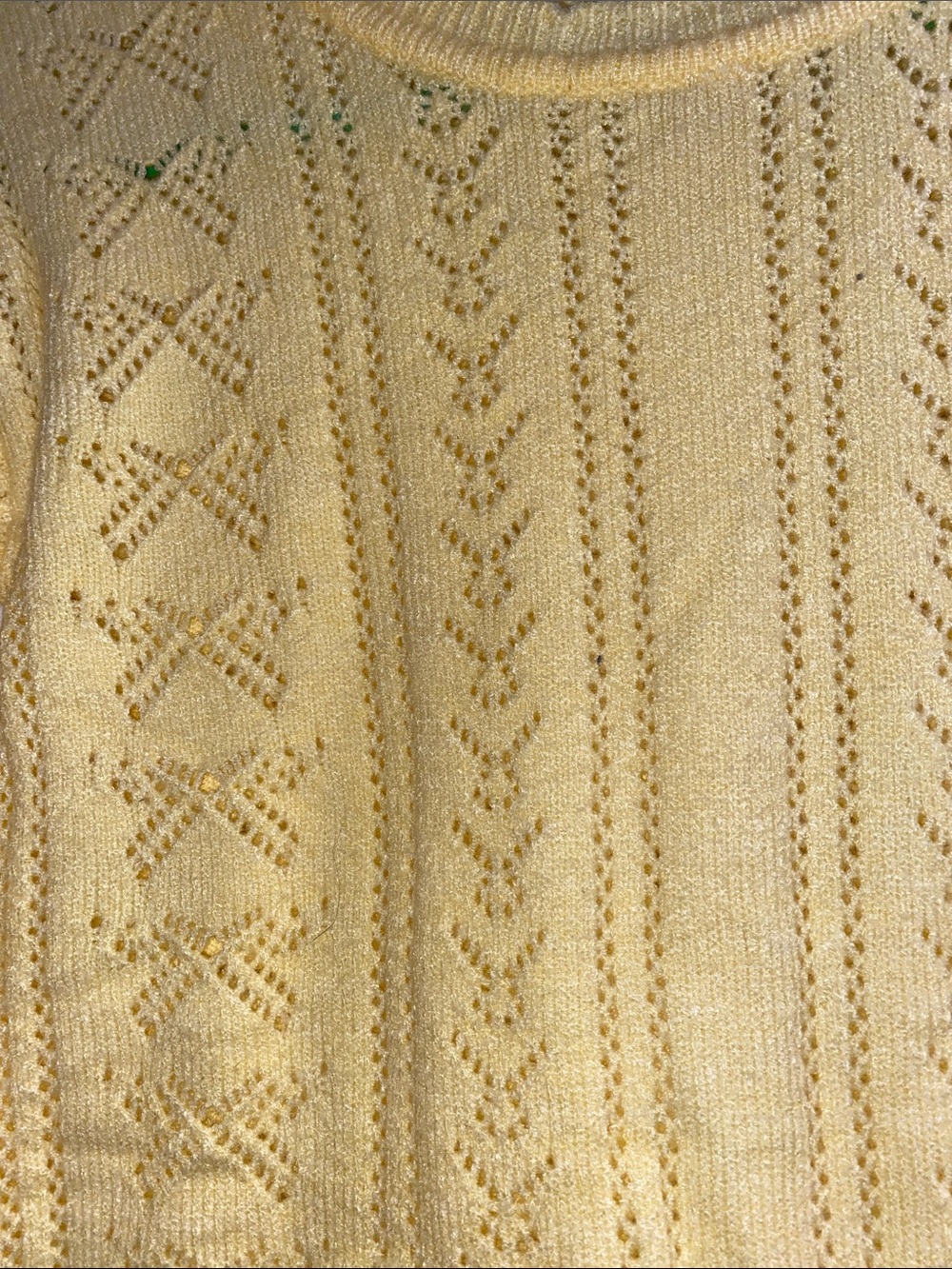 Yellow Spring Patterned Small Sweater - Picture 2 of 4